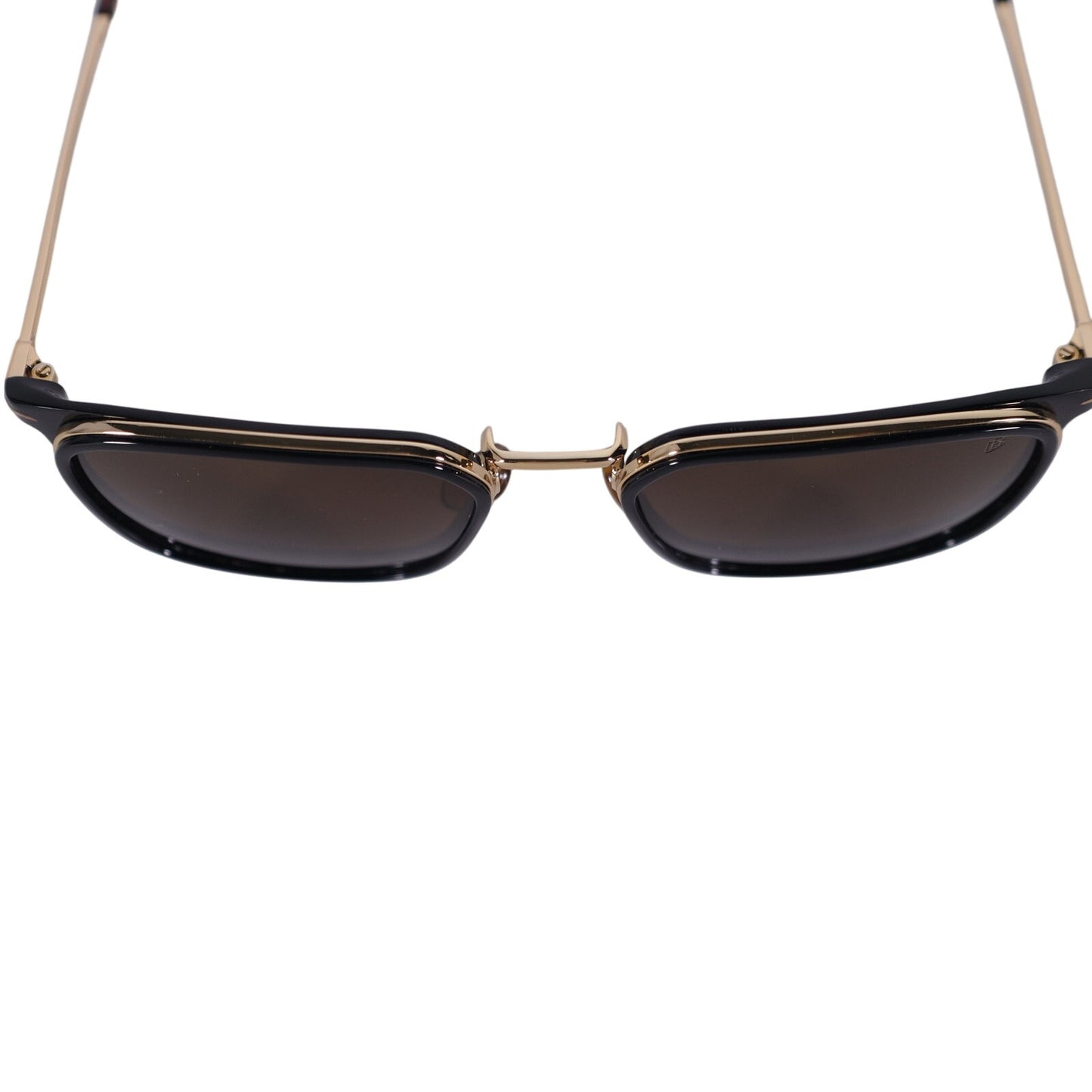 David Beckham Lightweight Square Sunglasses- Black Gold / Brown