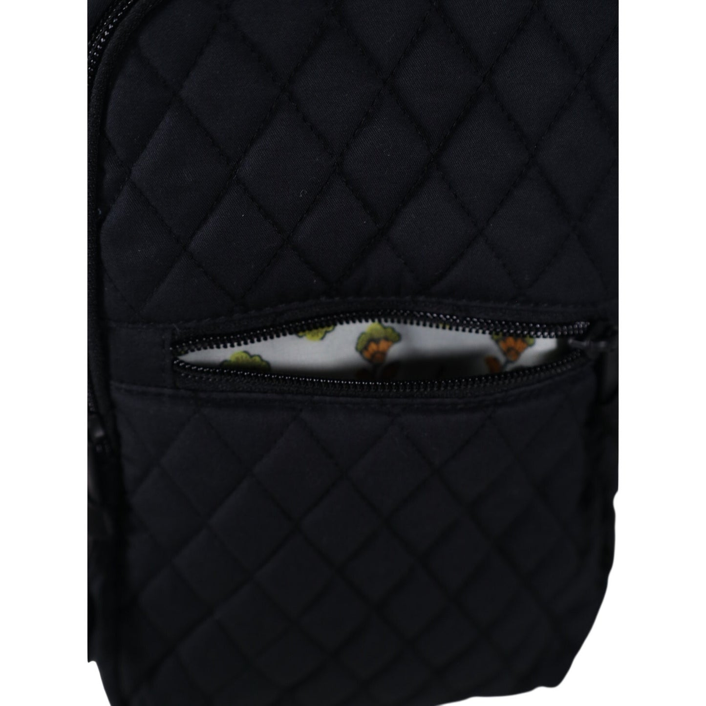 Vera Bradley Cotton Quilted Essential Sling Backpack - Moonless Night Black