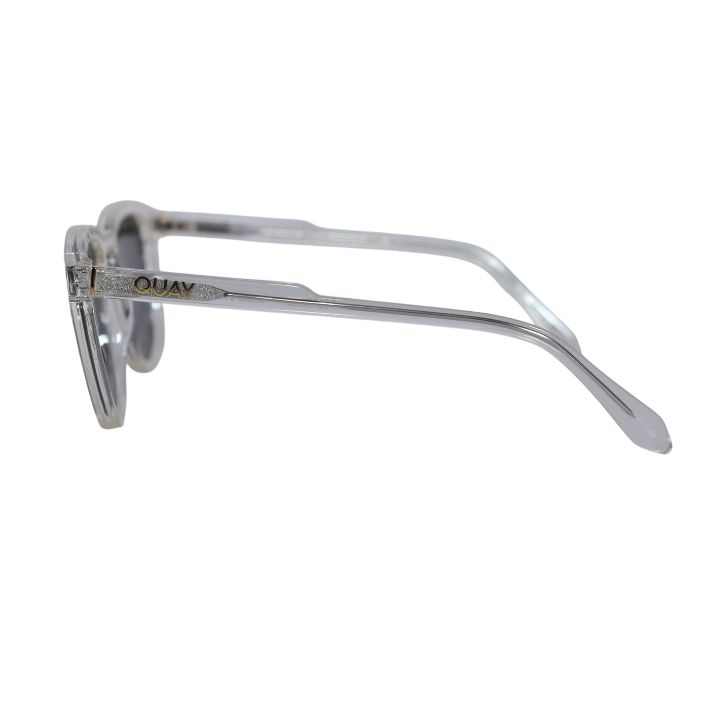 Quay Australia JACKPOT Round Sunglasses - Clear / Smoke