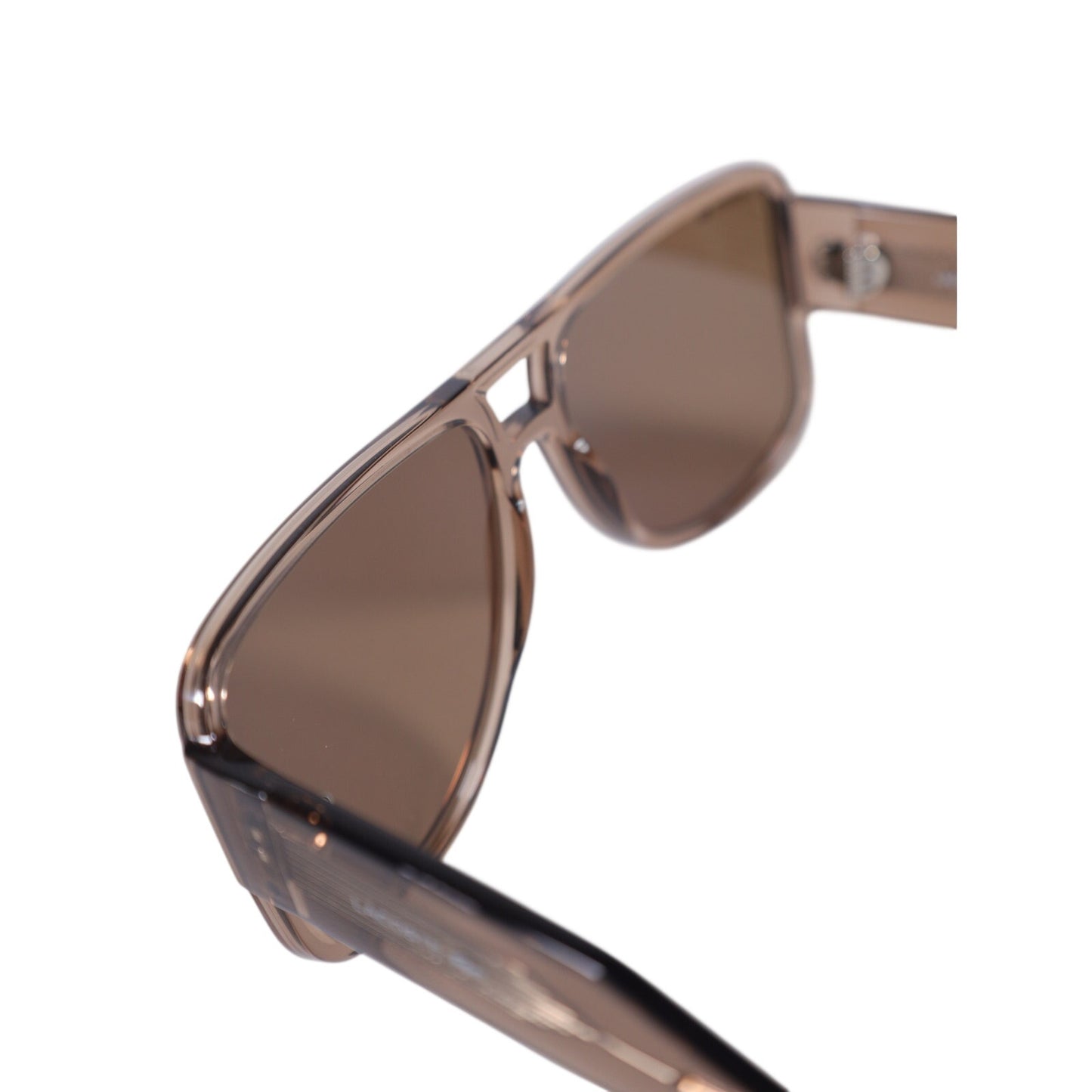 Lacoste Oversized Square Navigator Sunglasses - Light Brown / Brown