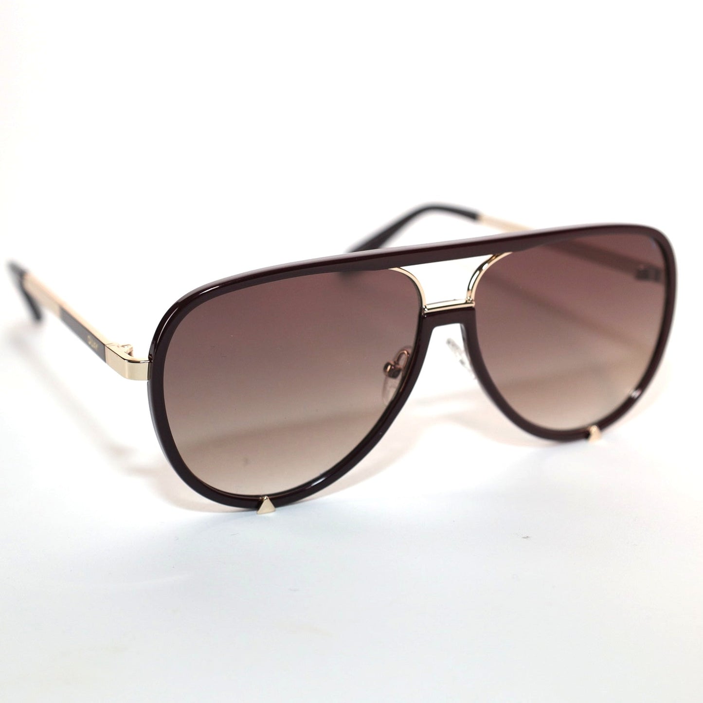 Quay Australia HIGH PROFILE Aviator Sunglasses - Espresso / Brown