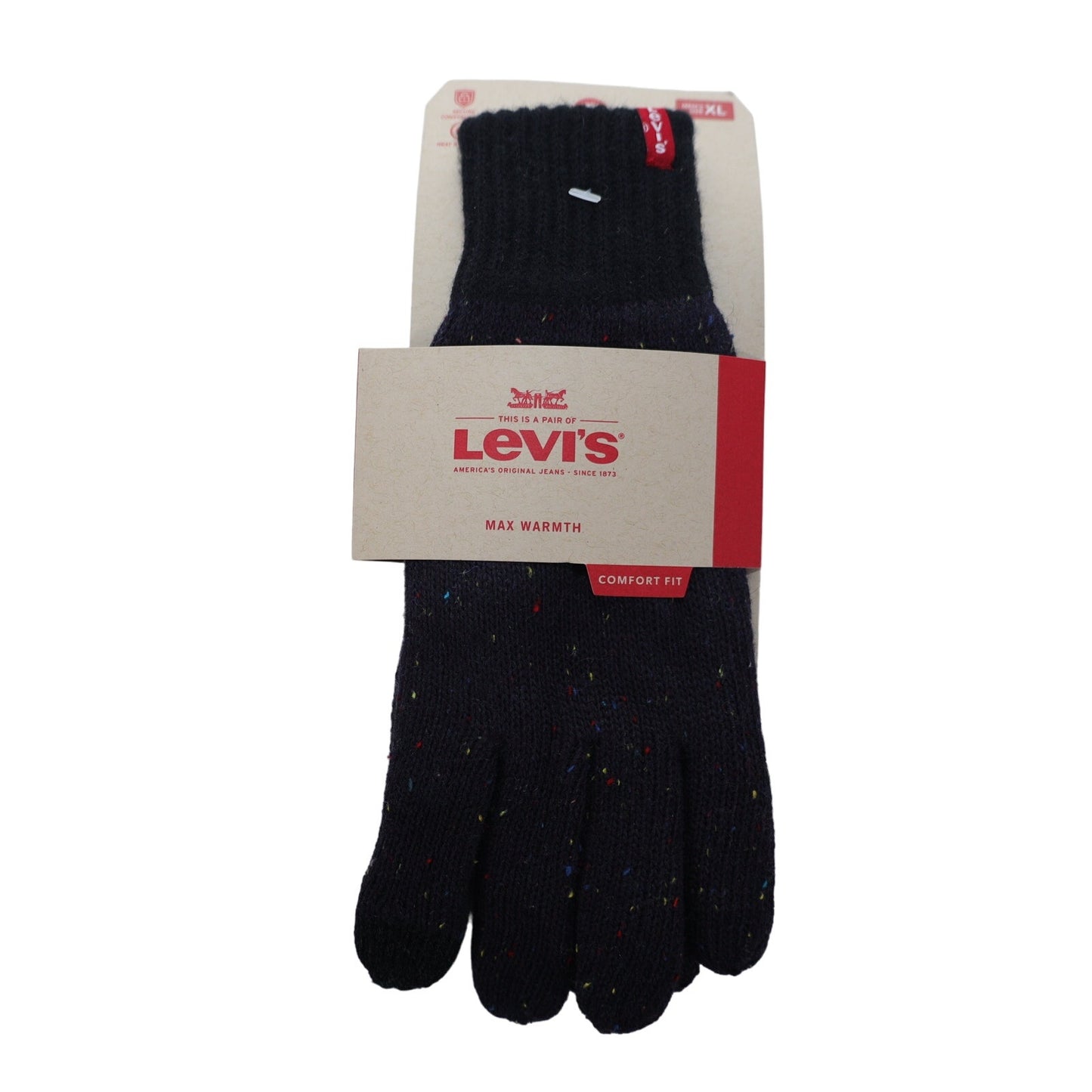 Levi's Mens Easy Texting Knit Winter Gloves - Mens XL - Black