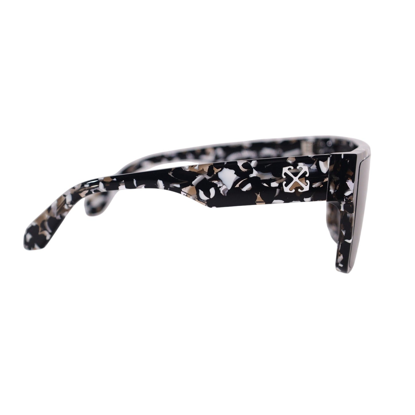 Off-White SYRACUSE Shield Sunglasses - Havana Black / Dark Grey