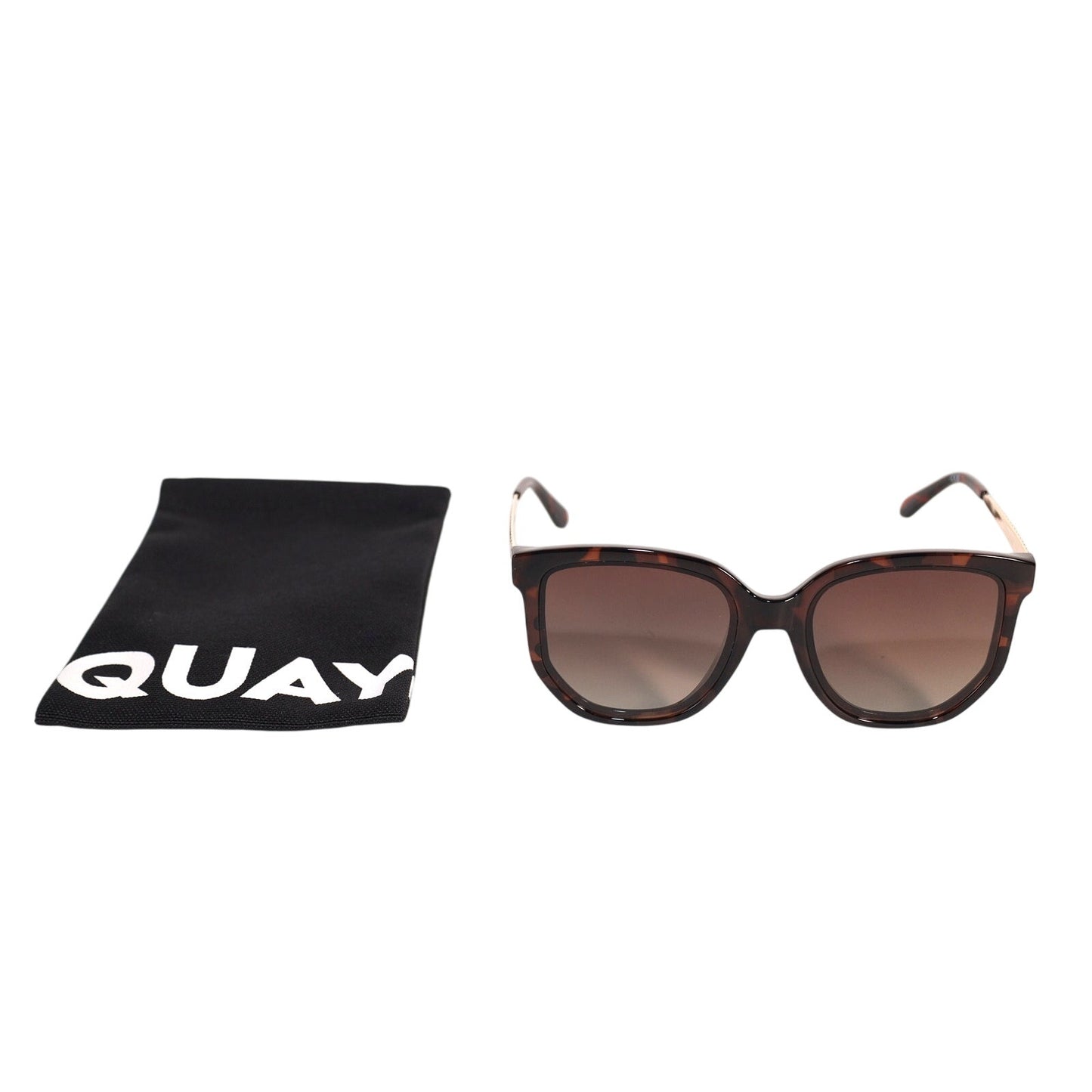 Quay Australia COFFEE RUN Polarized Round Womens Sunglasses-Tortoise/Brown