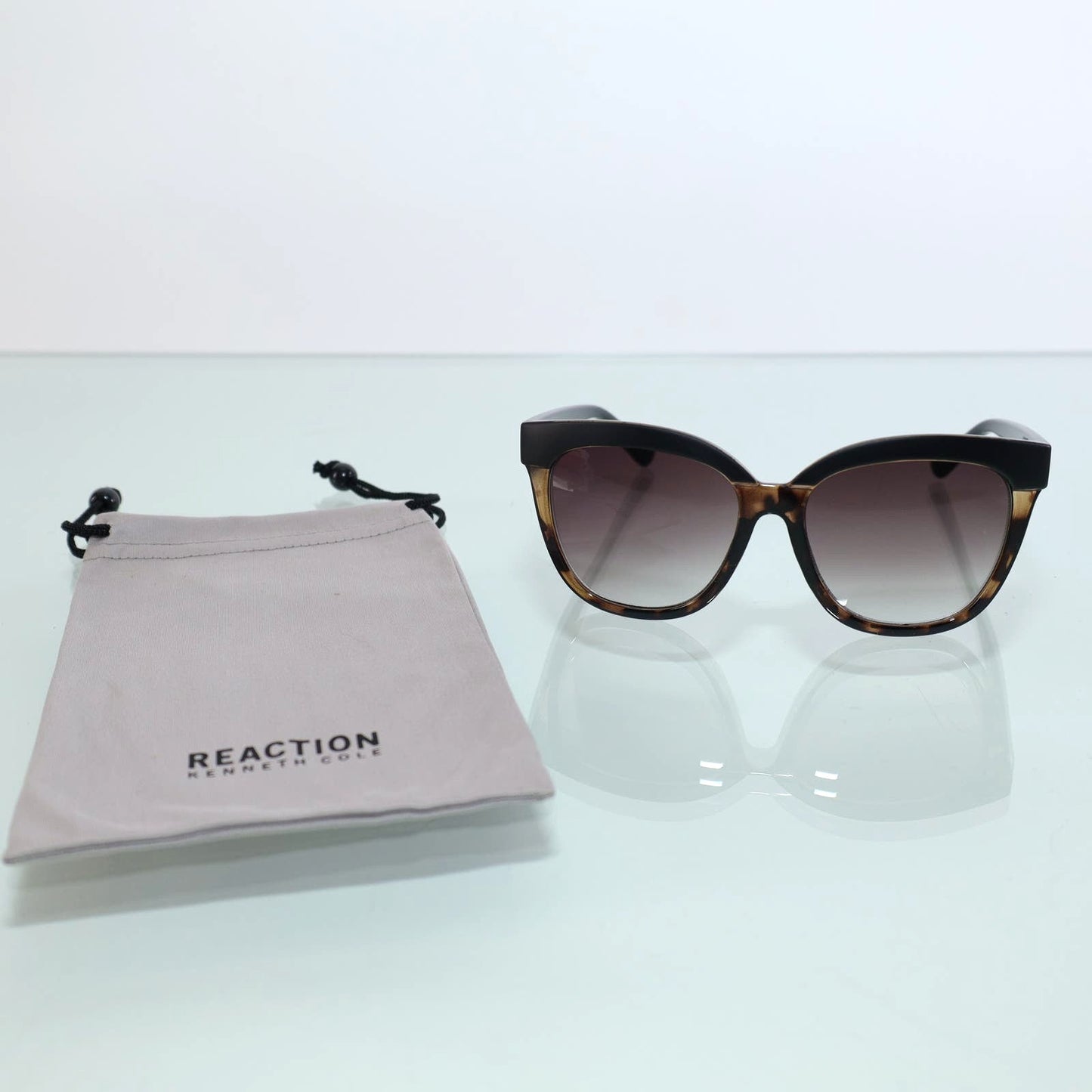 Kenneth Cole Reaction Oversized Sunglasses - Dark Havana/Gradient Brown