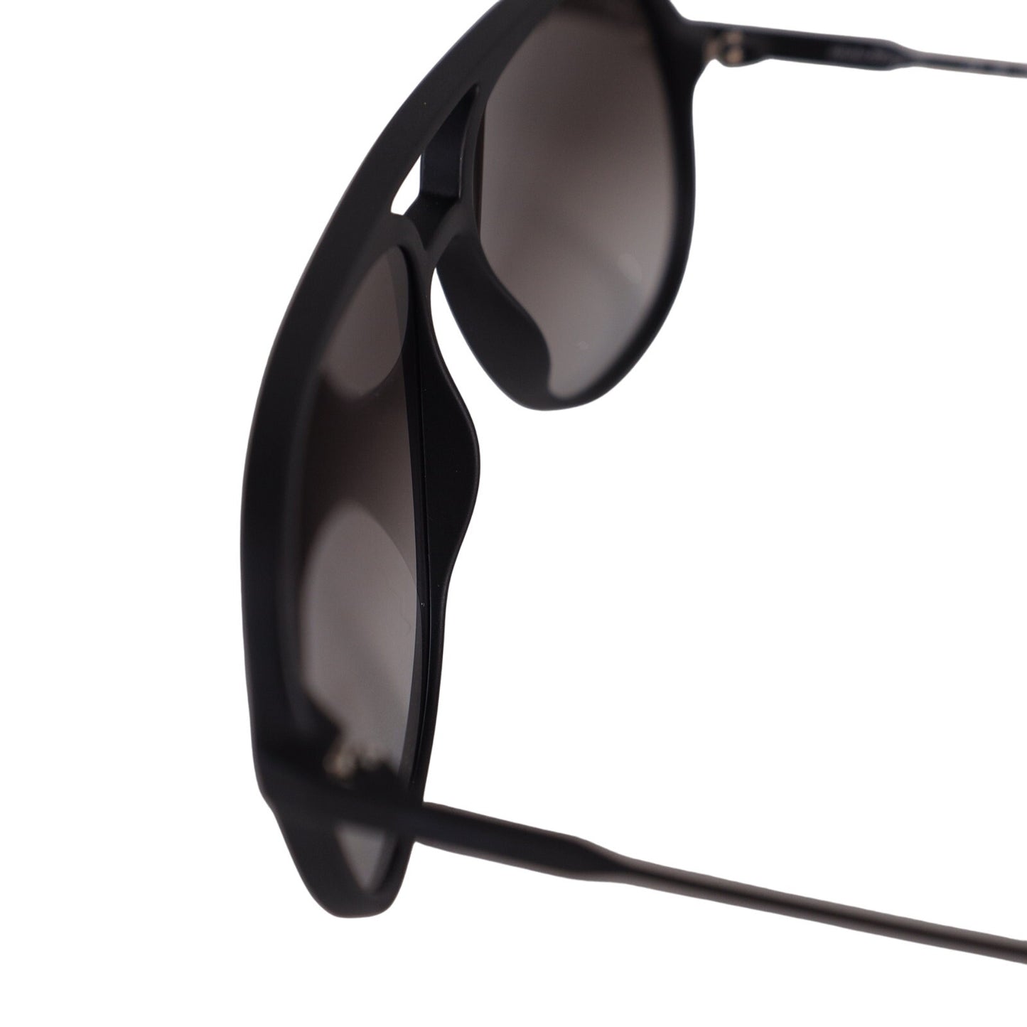 Salvatore Ferragamo Mens Lightweight Aviator Sunglasses - Black / Grey
