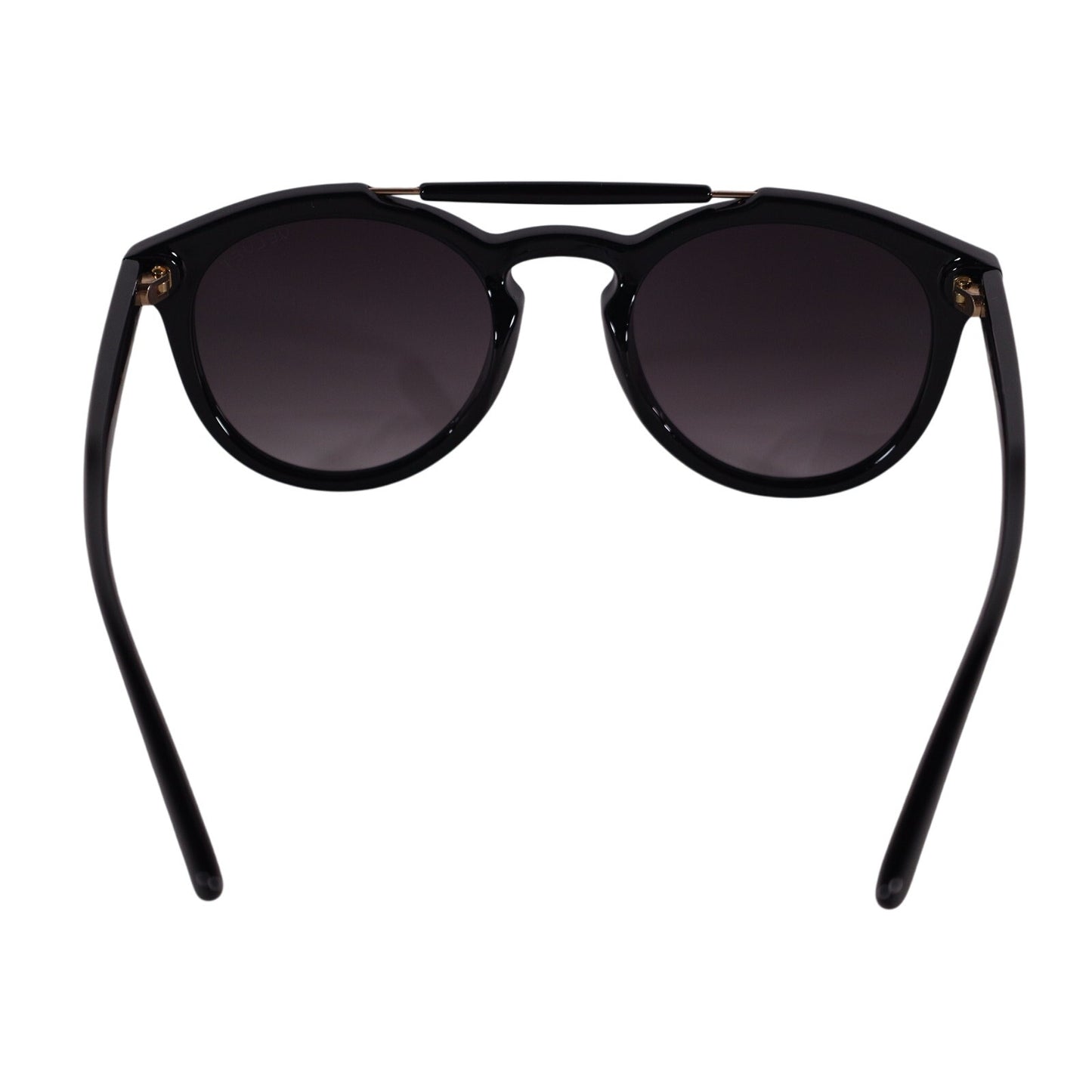 Velvet Eyewear AMELIA Round Aviator Sunglasses - Black / Gray Fade