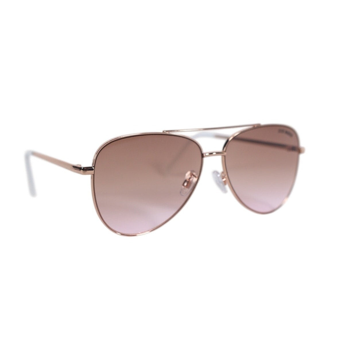 Steve Madden SANTANA Metal Aviator Sunglasses - Rose Gold / Pink Gradient