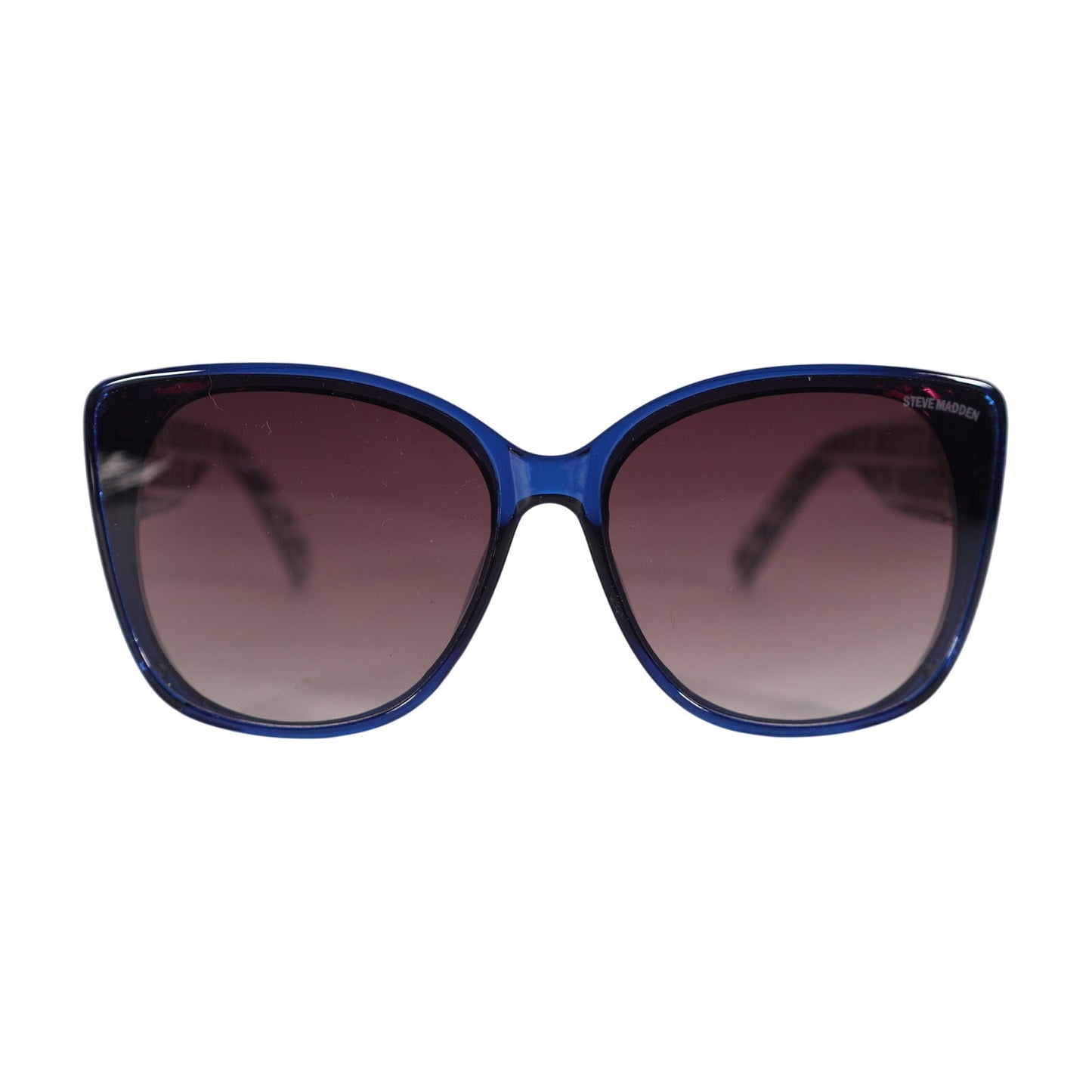Steve Madden SHELBEA Oversized Cat Eye Sunglasses - Blue / Brown