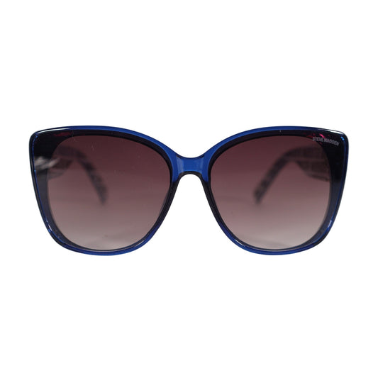 Steve Madden SHELBEA Oversized Cat Eye Sunglasses - Blue / Brown