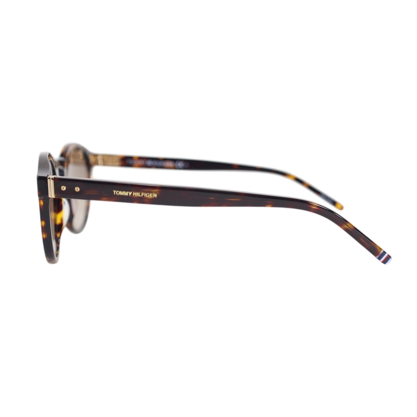 Tommy Hilfiger Round Men's Sunglasses - Havana / Brown Gradient