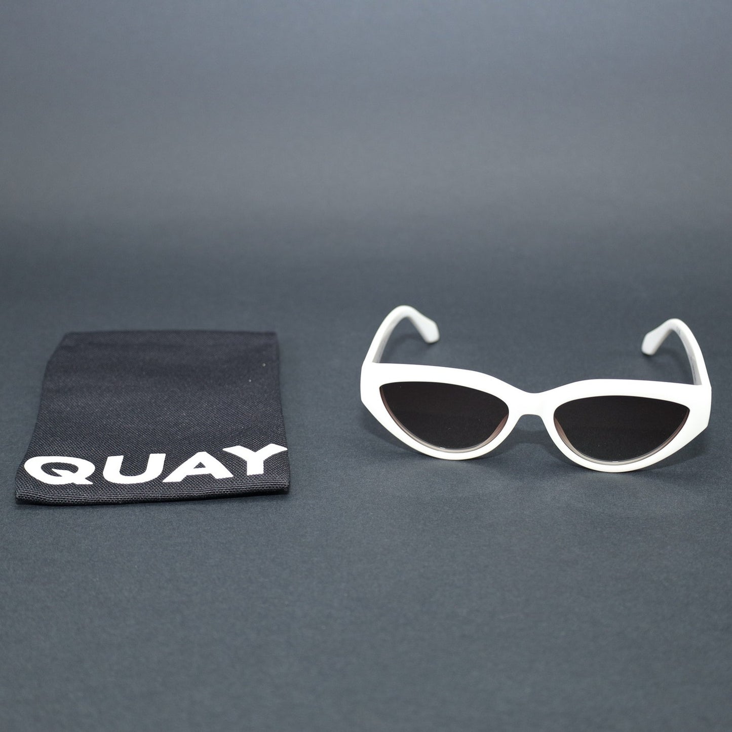 Quay Australia NARROW DOWN Cat Eye Sunglasses - Bone / Brown Polarized