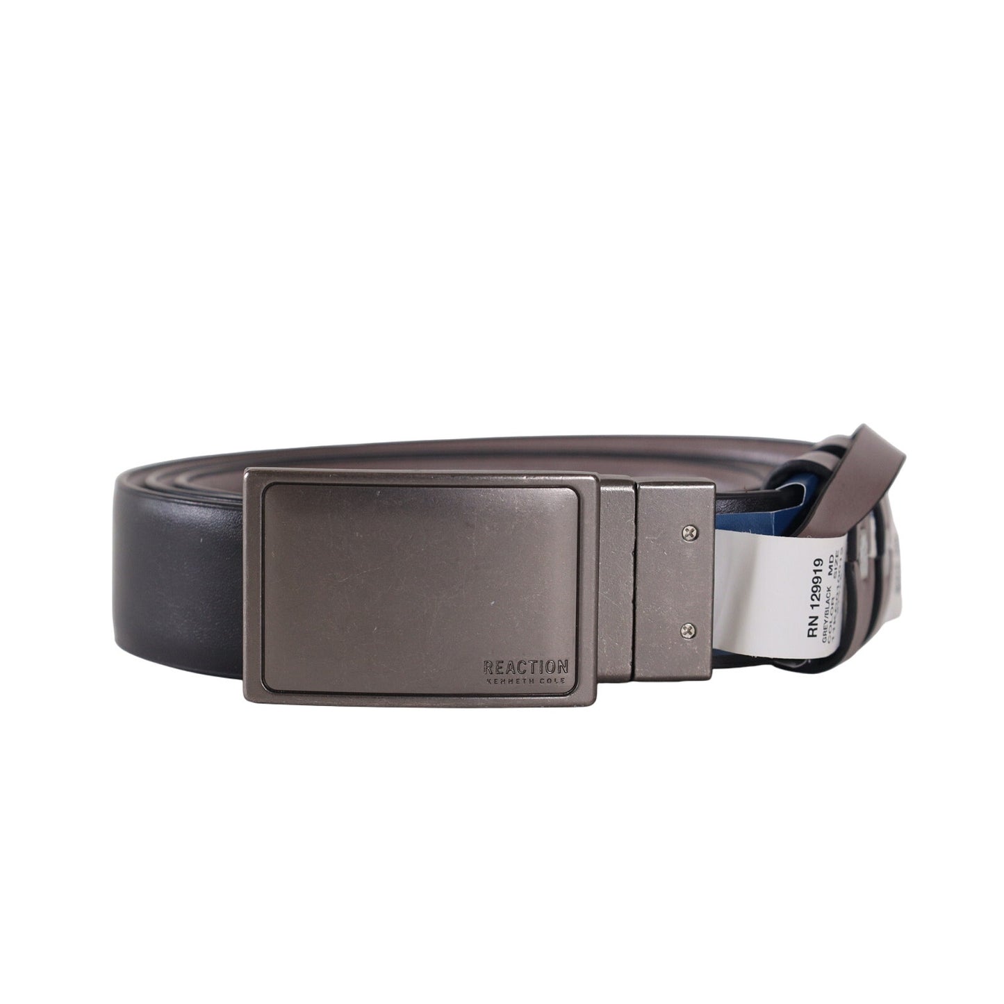 Kenneth Cole Reaction Reversible Exact System Stretch Belt – Gray/Black