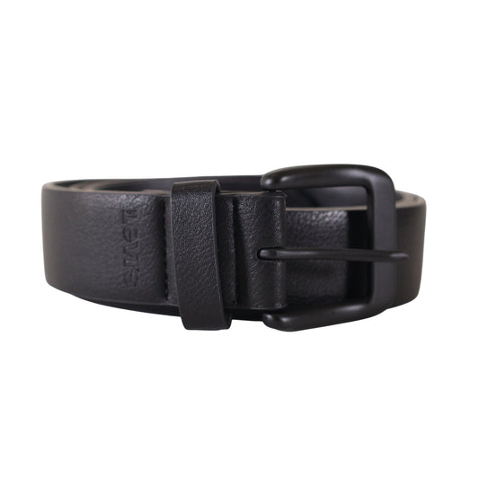 Levi’s Black Faux Leather Men’s Belt – Size 34/36 – Black Buckle