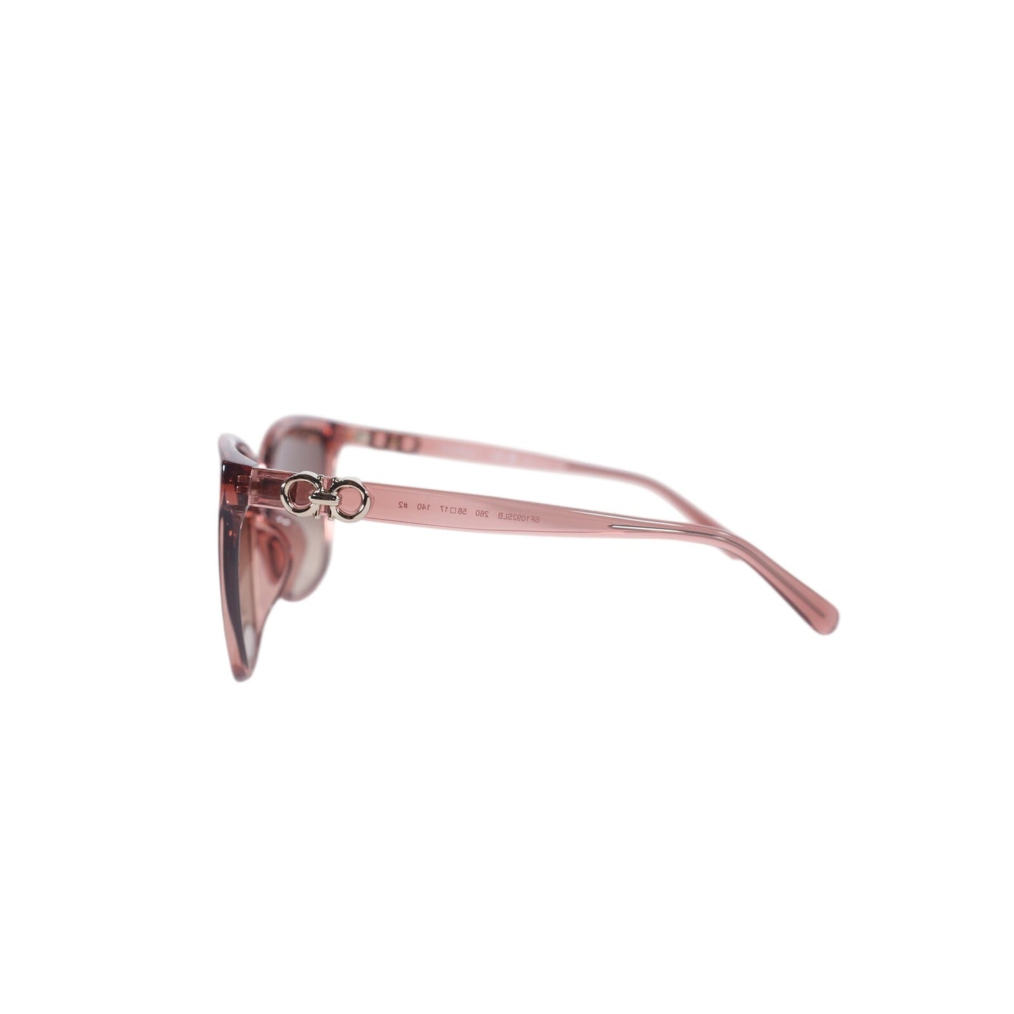Salvatore Ferragamo Oversized Cat Eye Sunglasses - Transparent Nude Pink