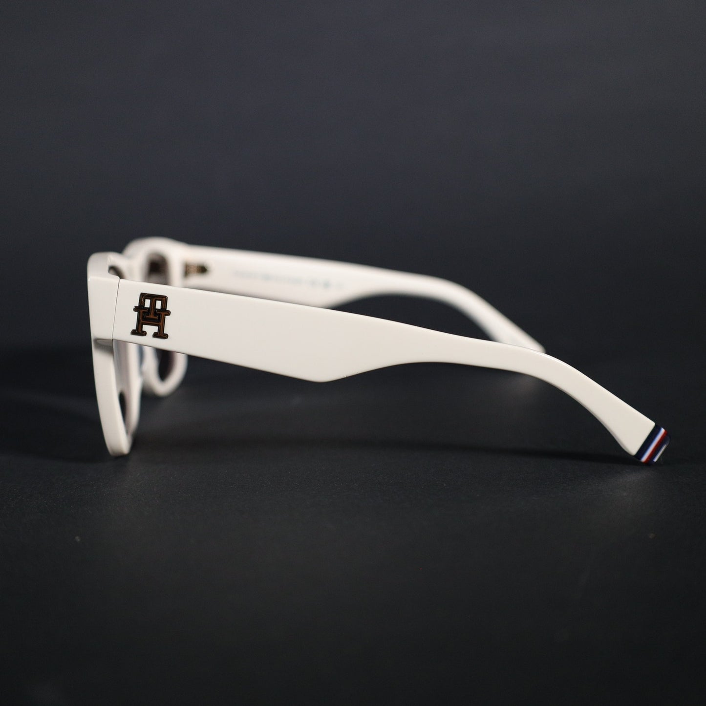 Tommy Hilfiger Square Sunglasses - Ivory White / Grey Gradient