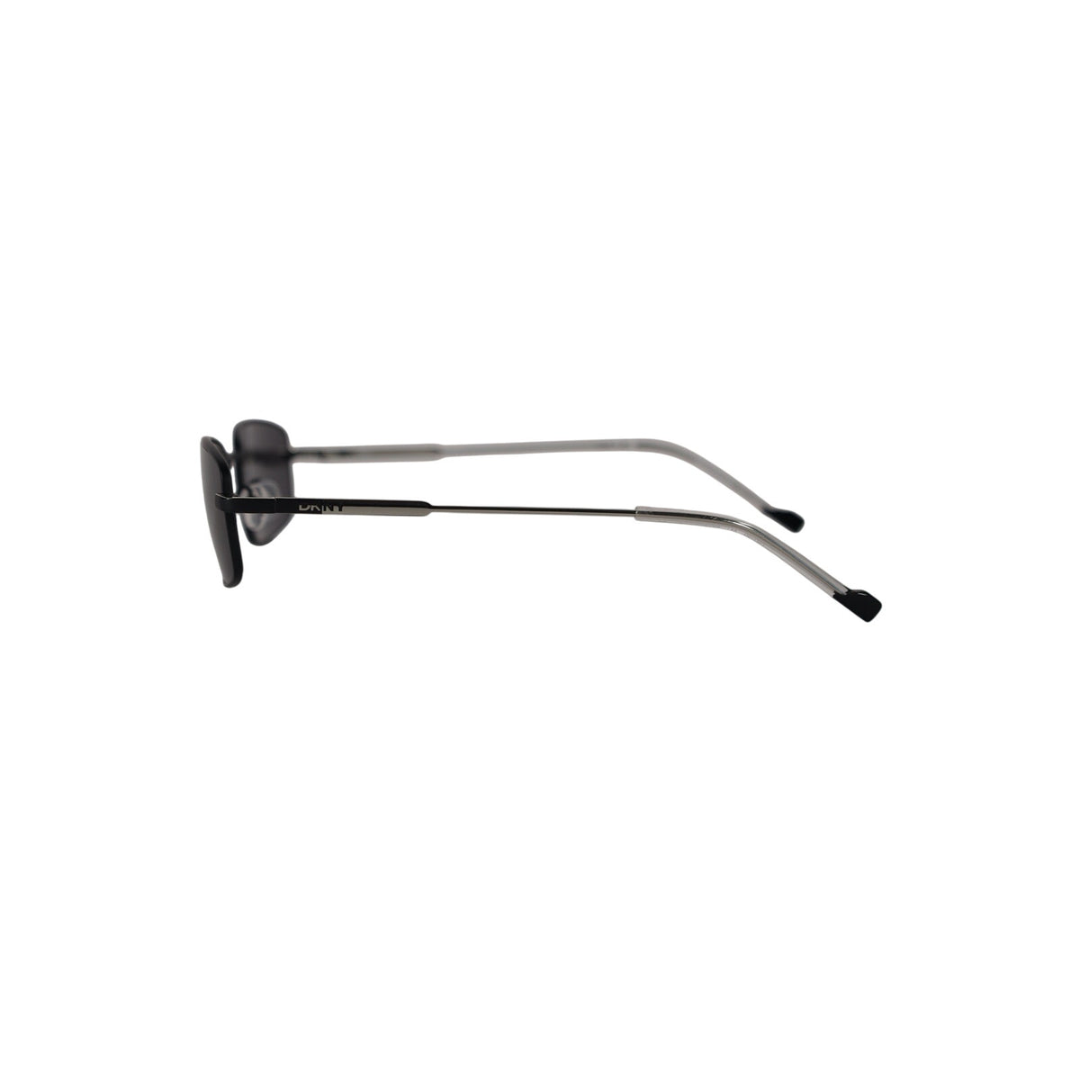 DKNY Slim Rectangle Metal Sunglasses - Black / Dark Grey - NWT