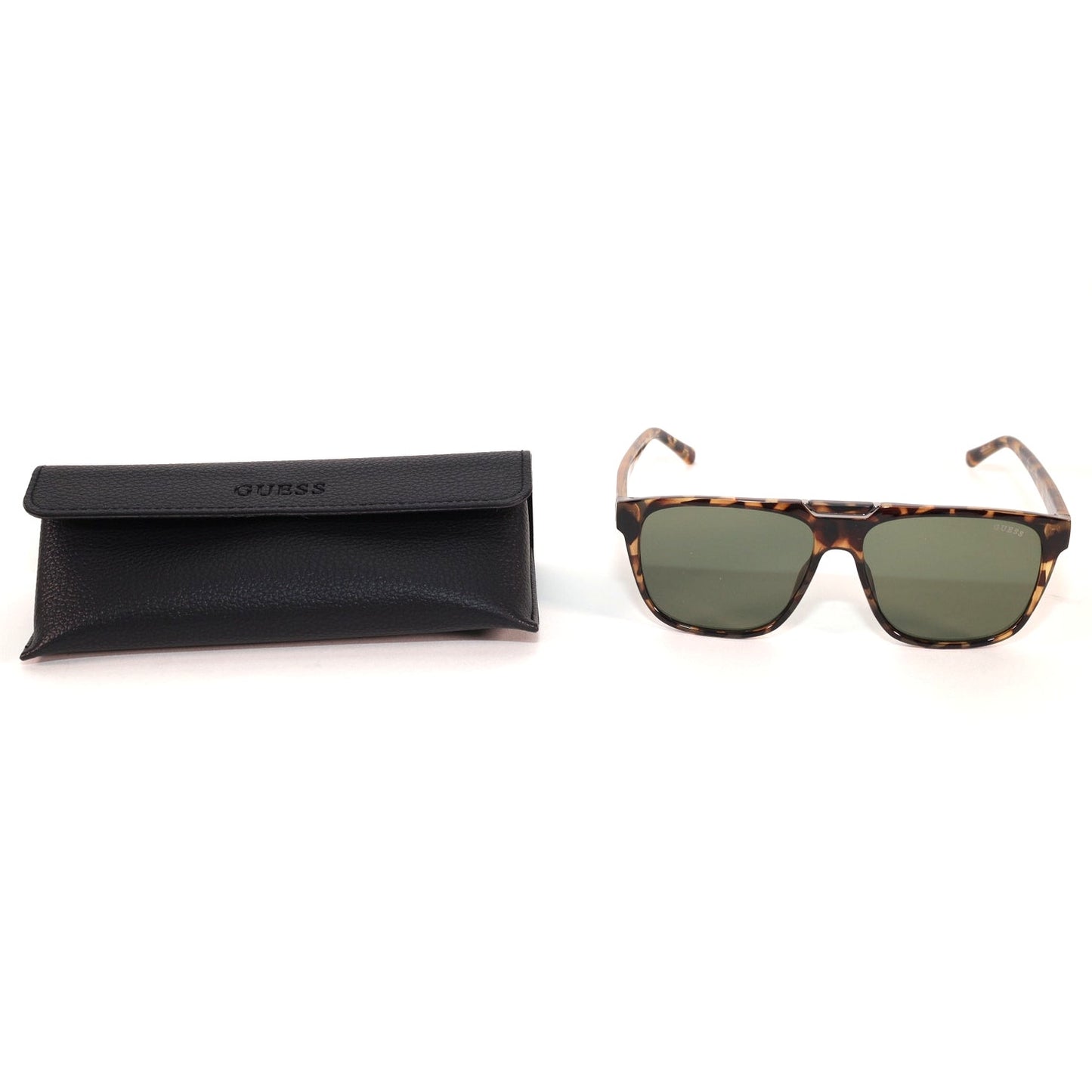 Guess Mens Square Sunglasses - Blonde Havana / Green