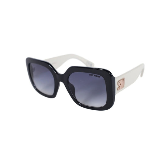 Steve Madden MARGIA Oversized Square Sunglasses - Black / White