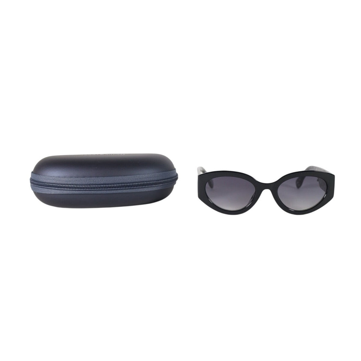 Tommy Hilfiger Women’s Oval Sunglasses – Black / Grey Gradient