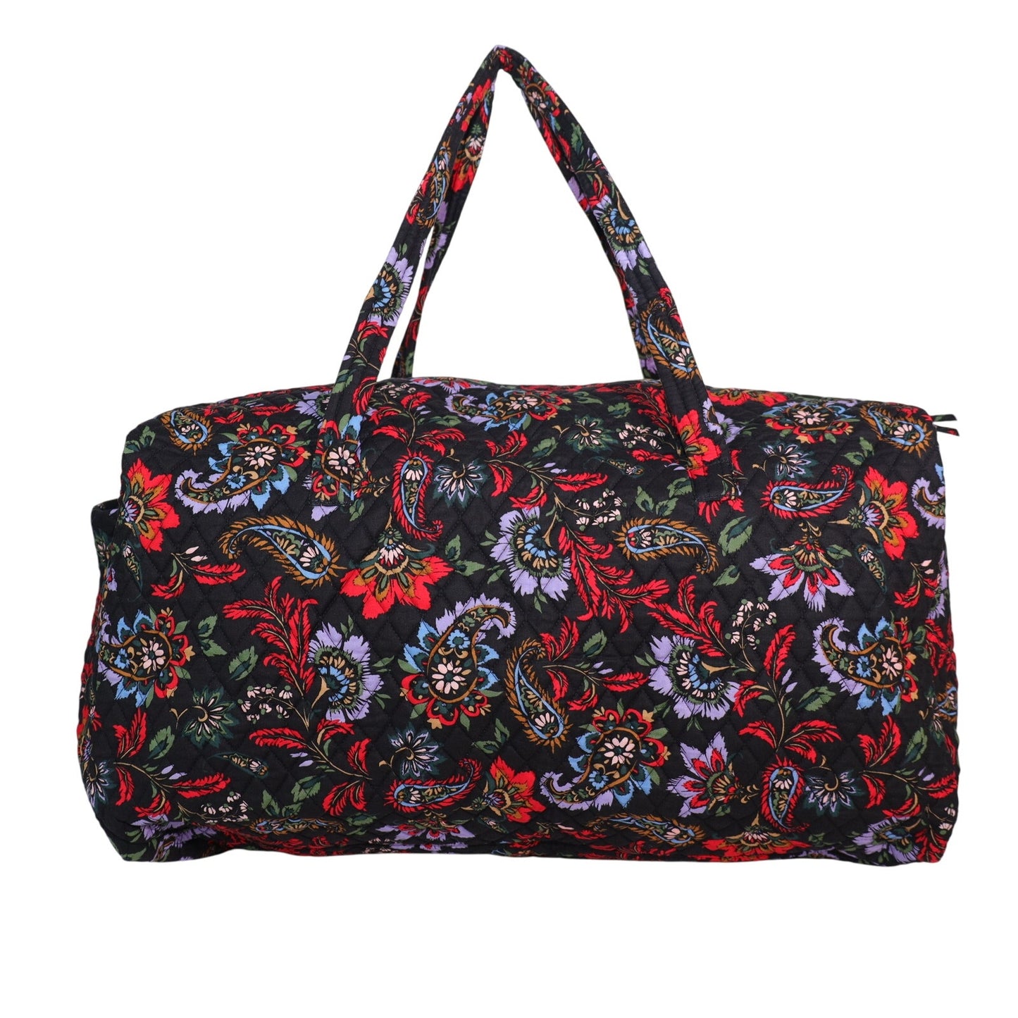 Vera Bradley XL Traveler Quilted Cotton Duffel Bag - Venetian Paisley - Black