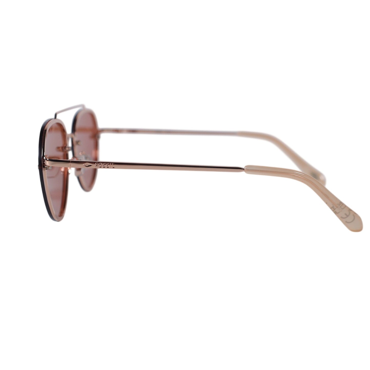 Fossil Rimless Aviator Women's Sunglasses - Rose Gold