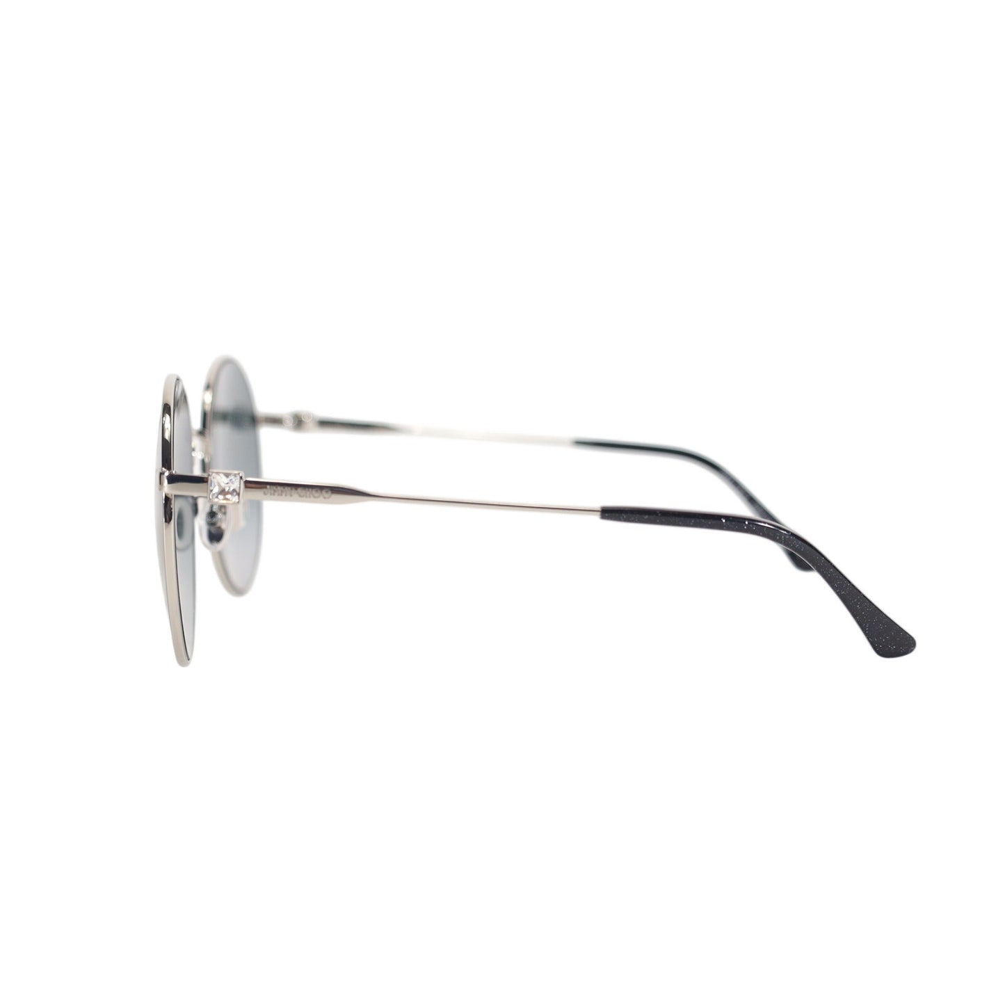 Jimmy Choo Round Metal Women’s Sunglasses – Palladium / Gray Gradient