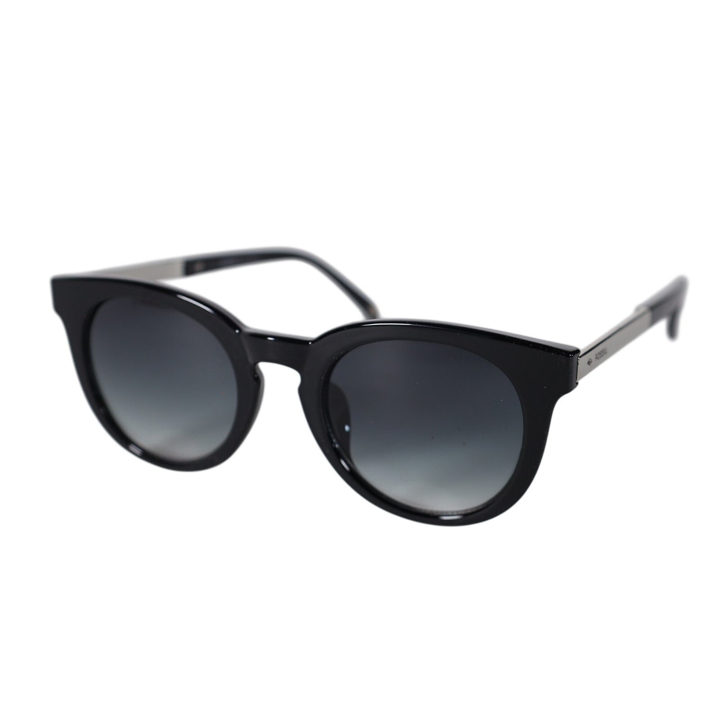Fossil Round Women’s Sunglasses – Black / Grey