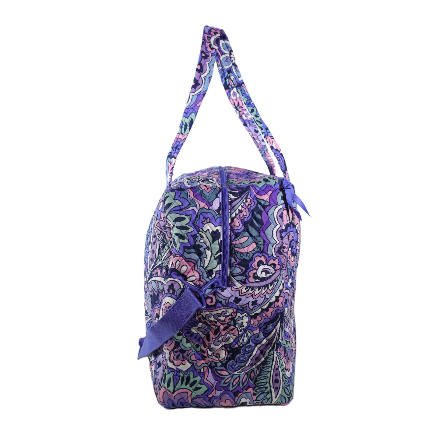 Vera Bradley Large Cotton Quilted Weekender Travel Bag - Floral Swirls