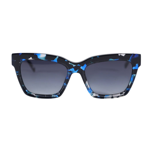 DKNY Square Women's Designer Sunglasses - Sapphire Tortoise / Blue