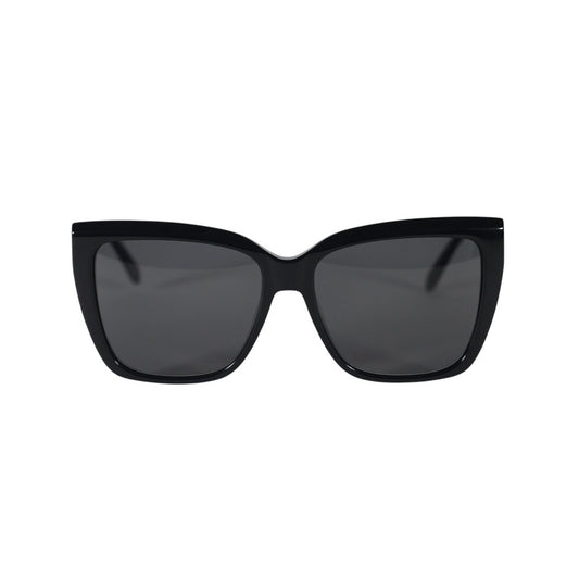 Salvatore Ferragamo Oversized Square Cat Eye Women's Sunglasses - Black / Grey