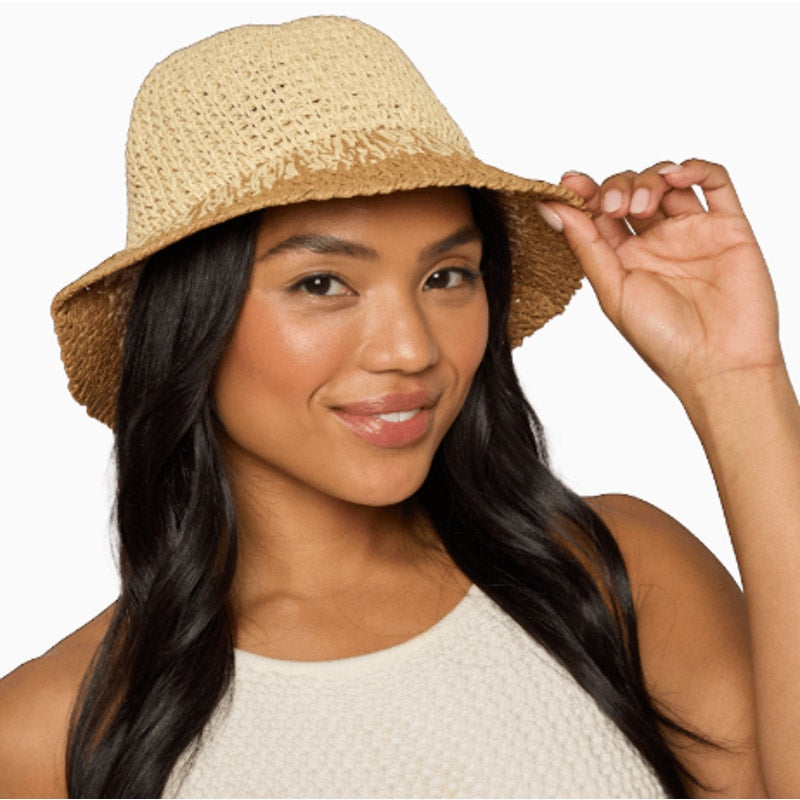 Eugenia Kim - Bailey Natural Ombre Straw Bucket Hat - Natural Tan / Brown