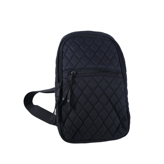 Vera Bradley Cotton Quilted Essential Sling Backpack - Moonless Night Black
