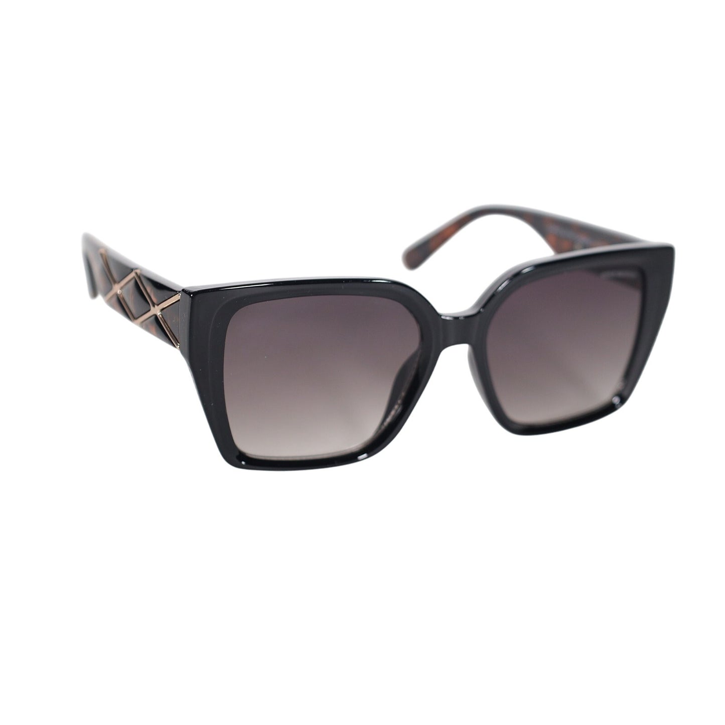Steve Madden POPPYN Oversized Square Sunglasses – Black / Gray Gradient