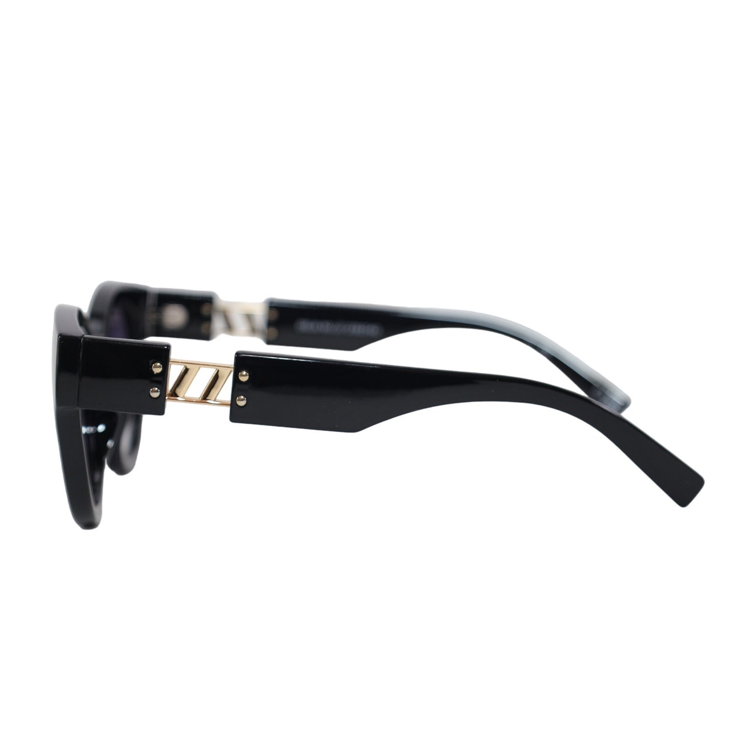 Le Specs Deja Nu Round Womens Sunglasses - Shiny Black