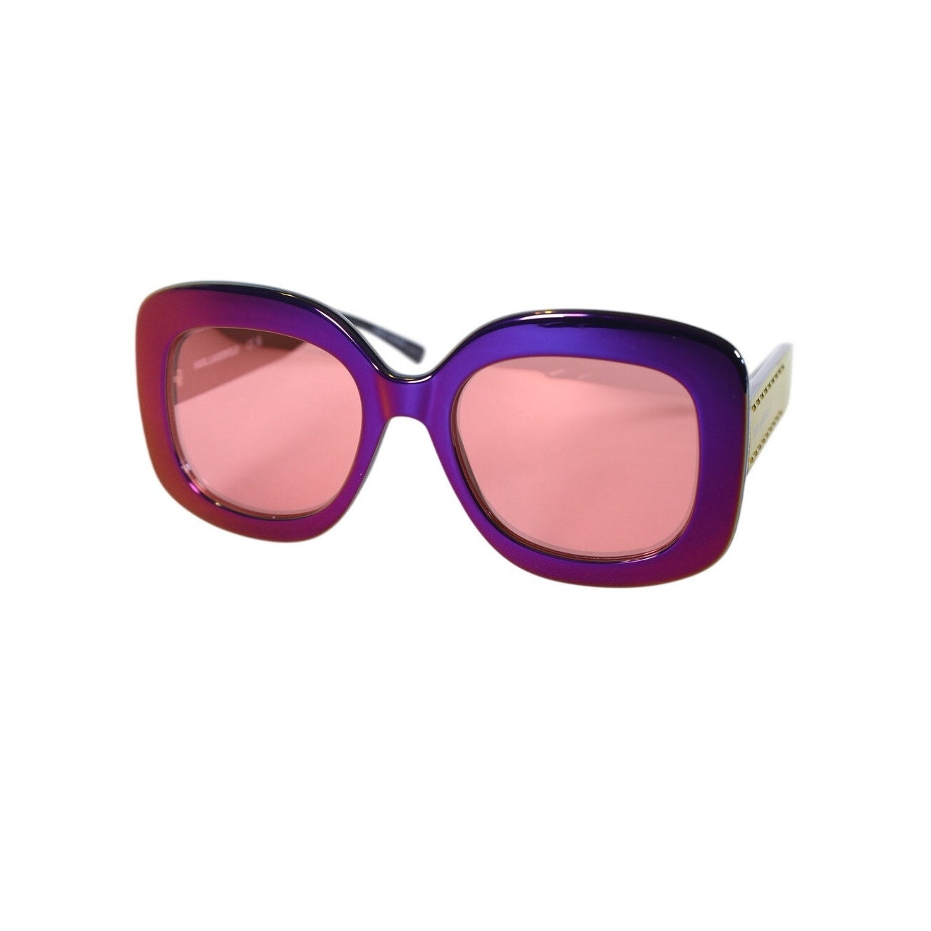 Karl Lagerfeld Oversized Square Sunglasses – Iridescent Wine Mirror