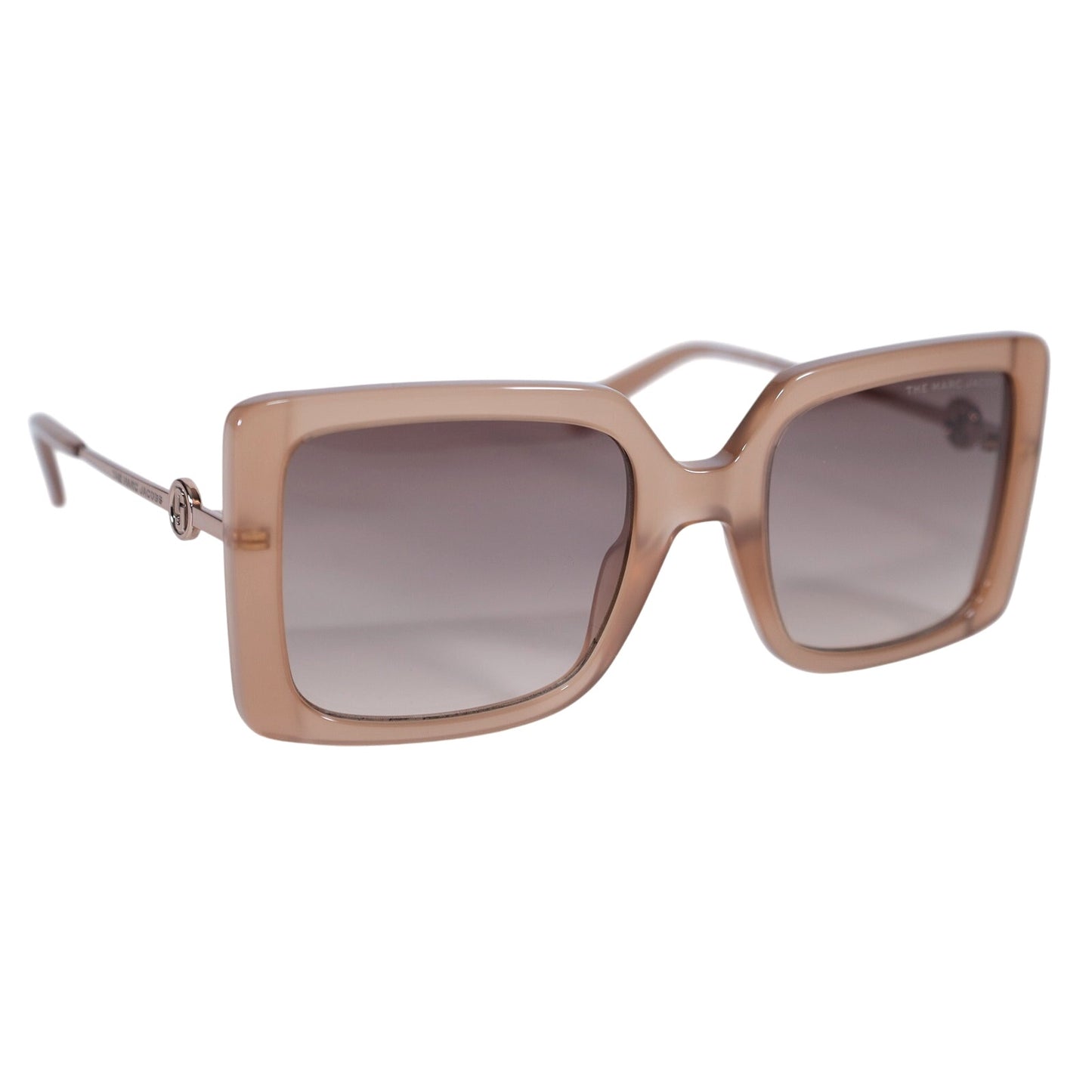 Marc Jacobs Square Oversized Women's Designer Sunglasses - Beige / Brown