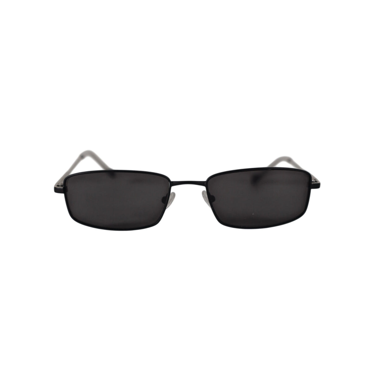 DKNY Slim Rectangle Metal Sunglasses - Black / Dark Grey - NWT