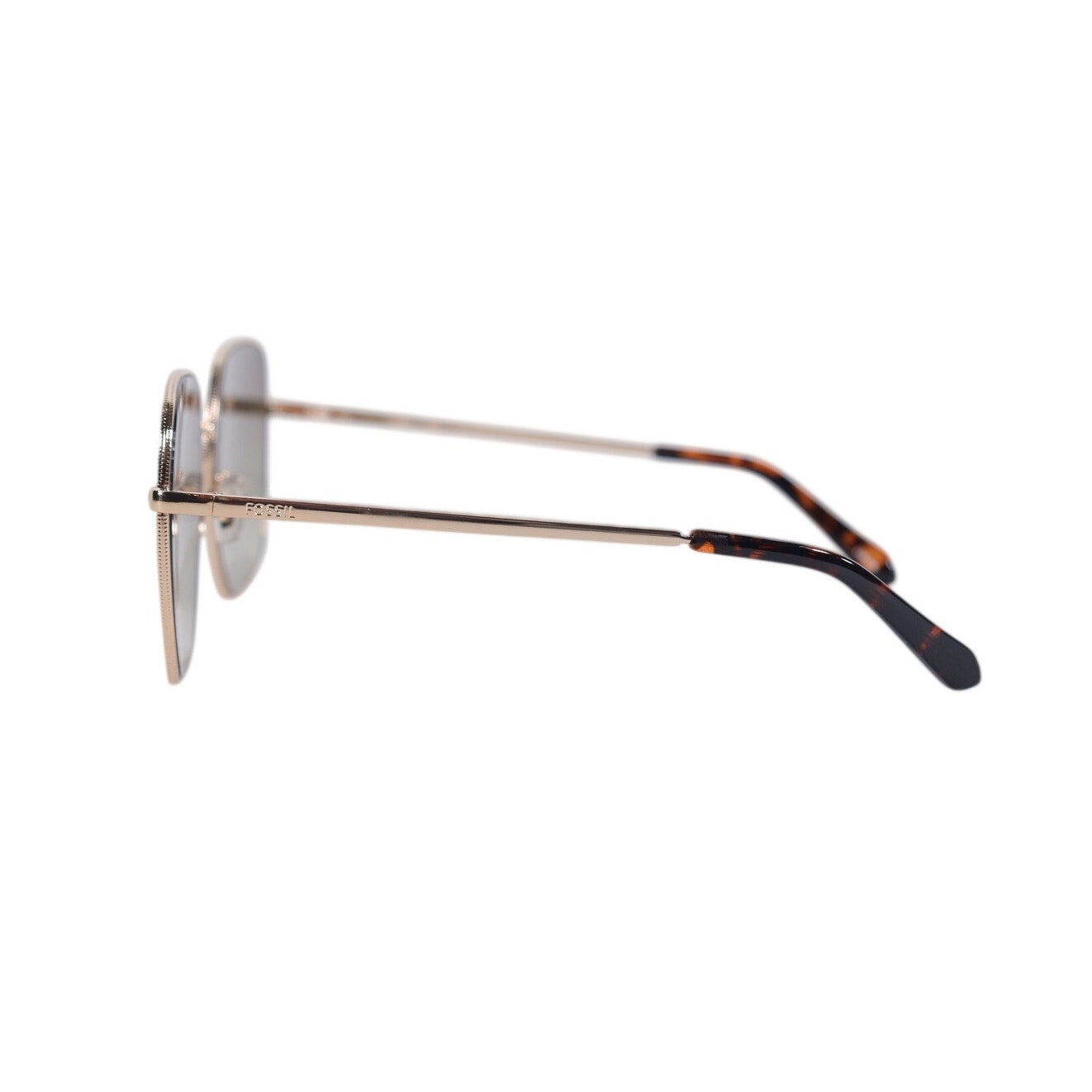 Fossil Oversized Square Metal Women's Sunglasses - Gold / Green Gradient