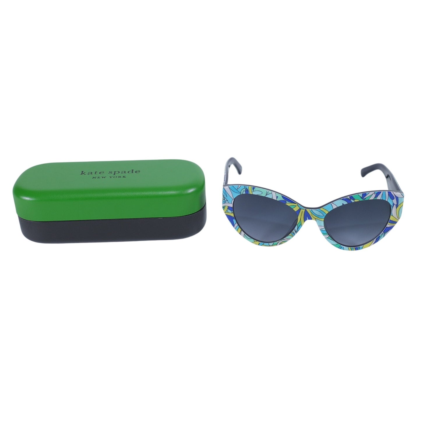 Kate Spade PAISLEIGH Floral Cat Eye Sunglasses - Blue Flower Print
