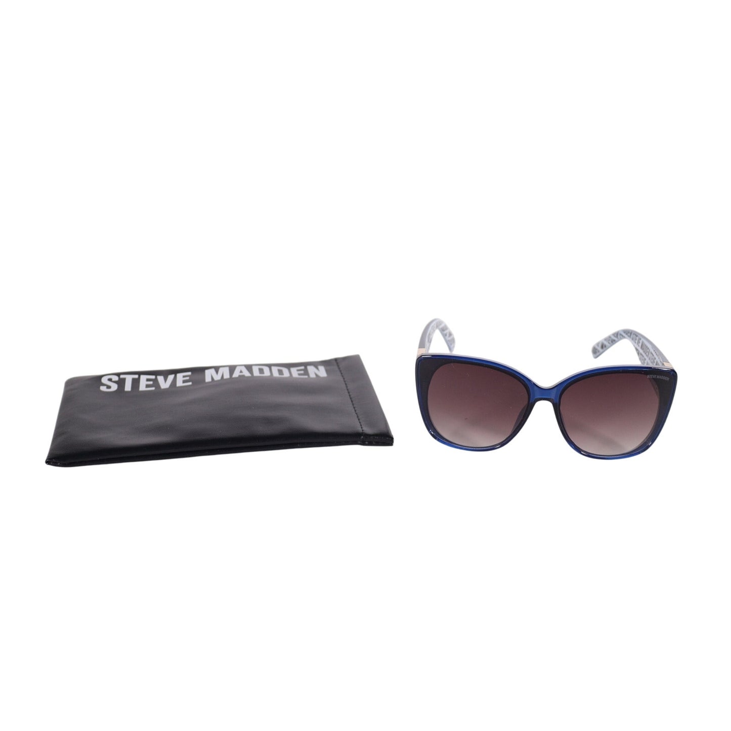 Steve Madden SHELBEA Oversized Cat Eye Sunglasses - Blue / Brown