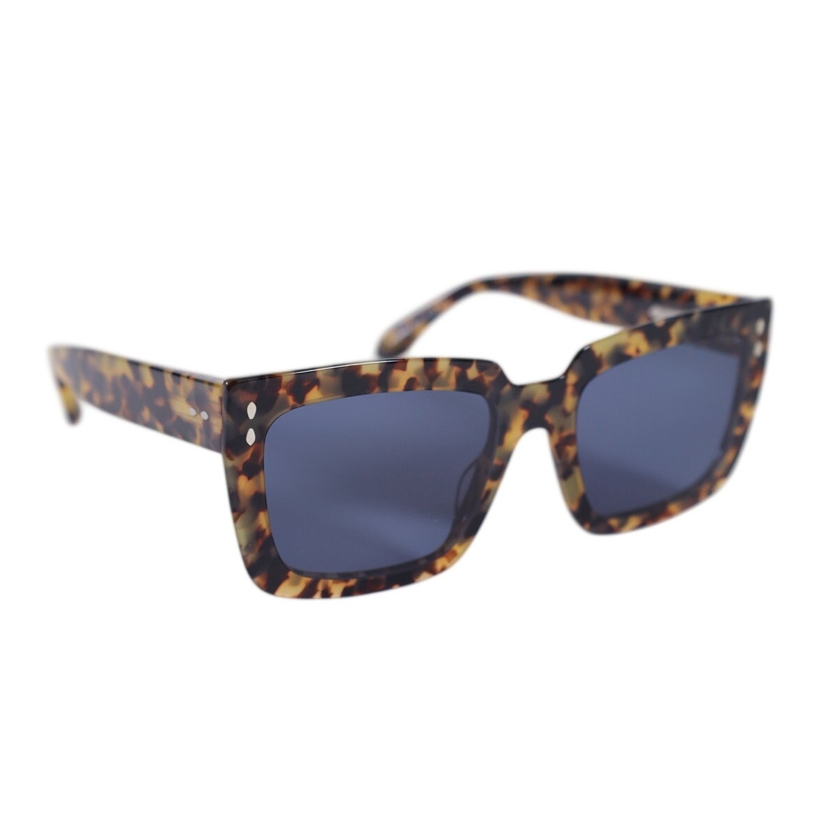 Isabel Marant Square Womens Designer Sunglasses - Yellow Havana / Blue