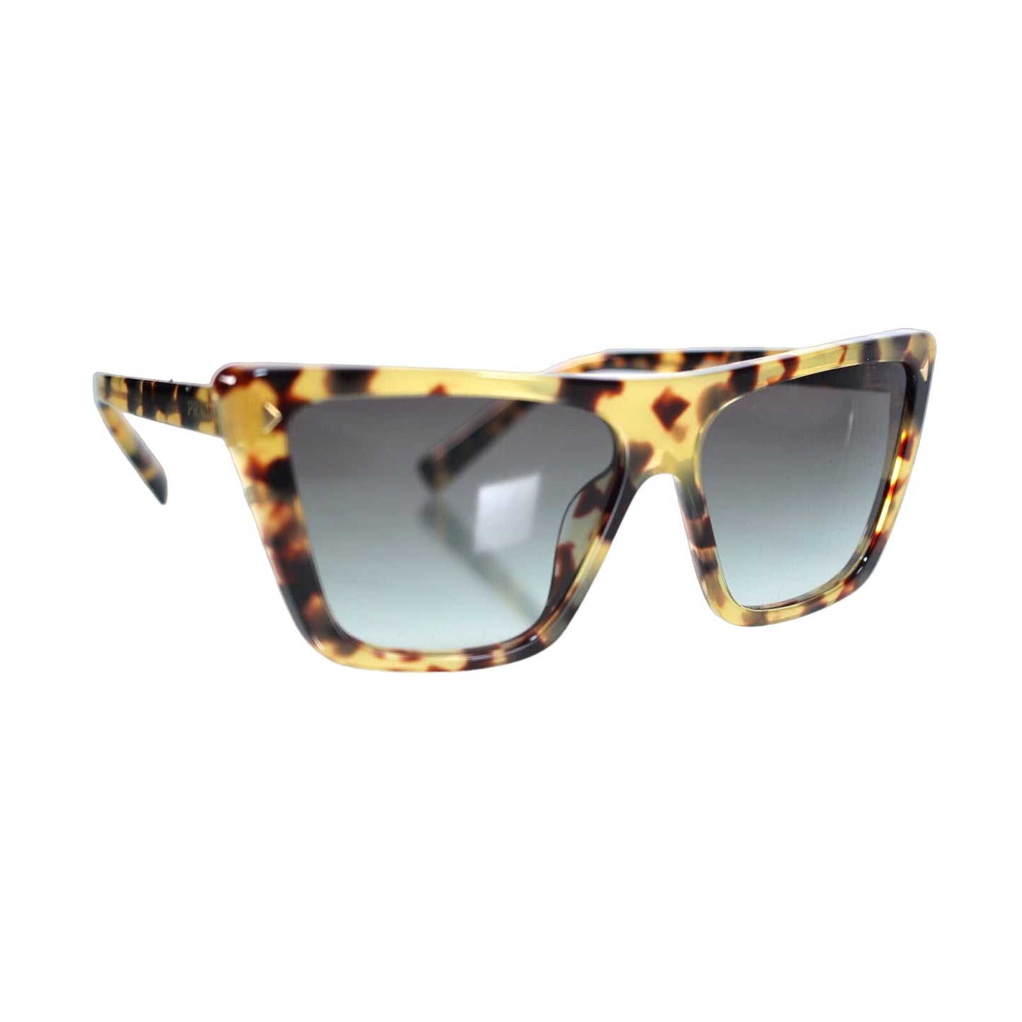 Prada Square Geometric Sunglasses - Medium Tortoise/Grey Gradient