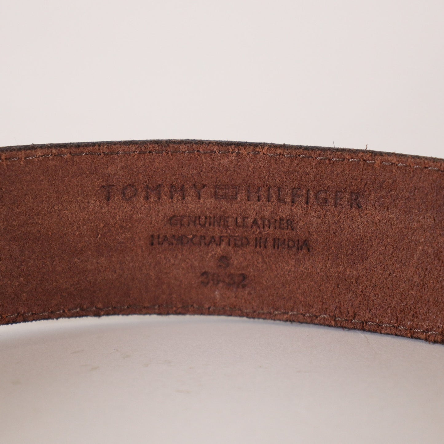 Tommy Hilfiger Brown Leather Men's Belt - Size 30/32