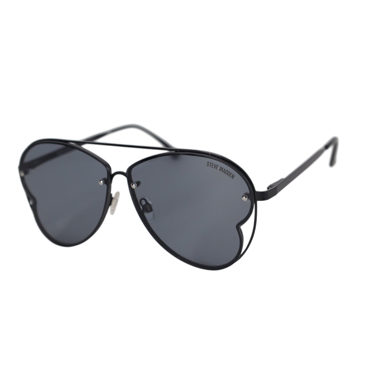 Steve Madden MONET Aviator Sunglasses - Black / Grey