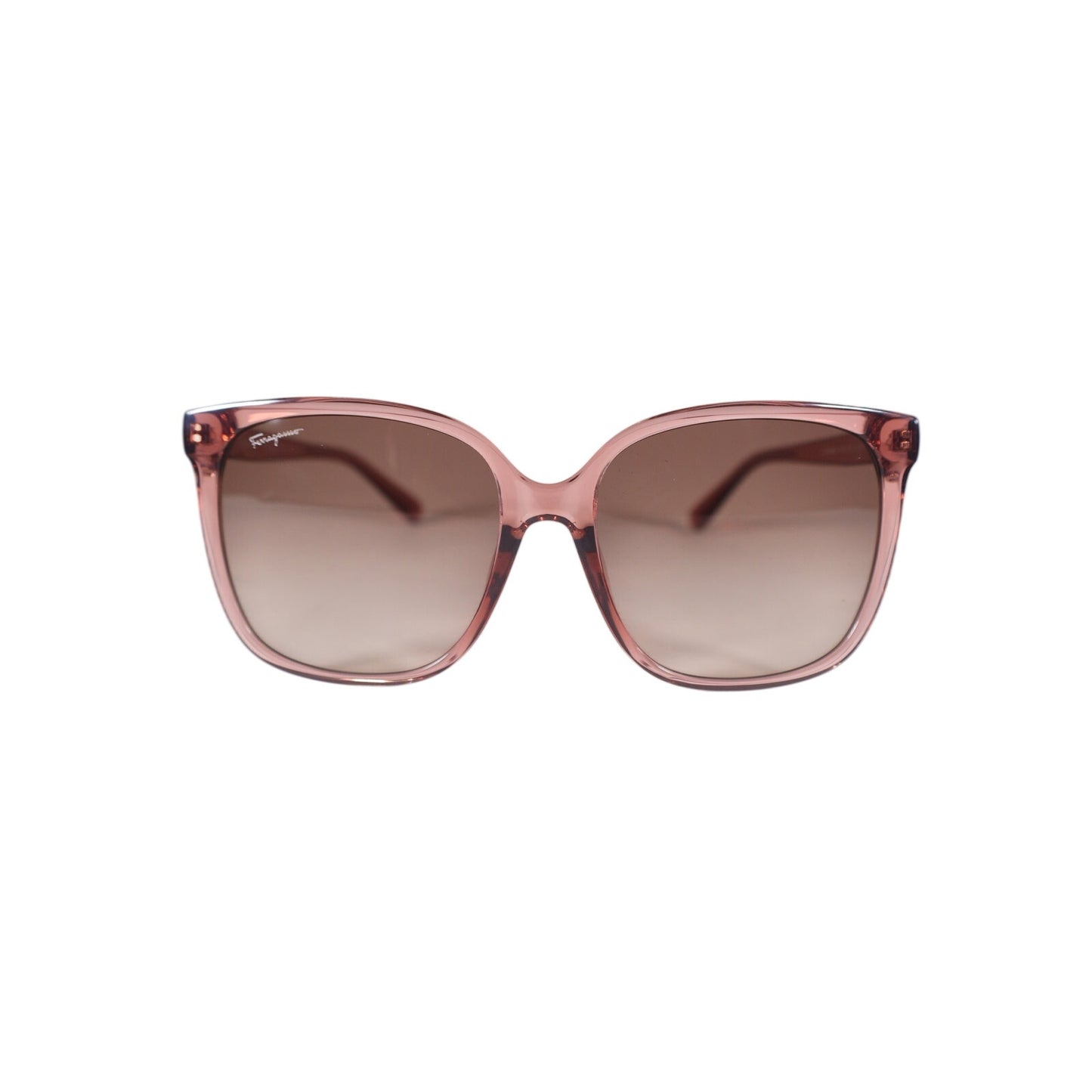Salvatore Ferragamo Oversized Cat Eye Sunglasses - Transparent Nude Pink