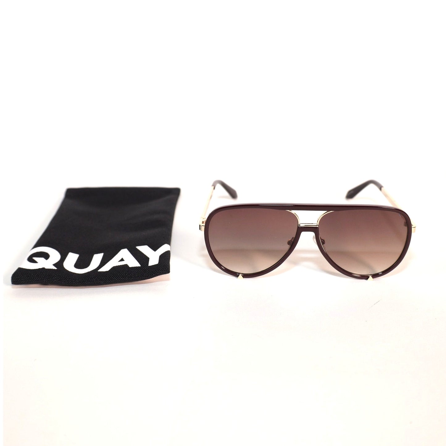 Quay Australia HIGH PROFILE Aviator Sunglasses - Espresso / Brown