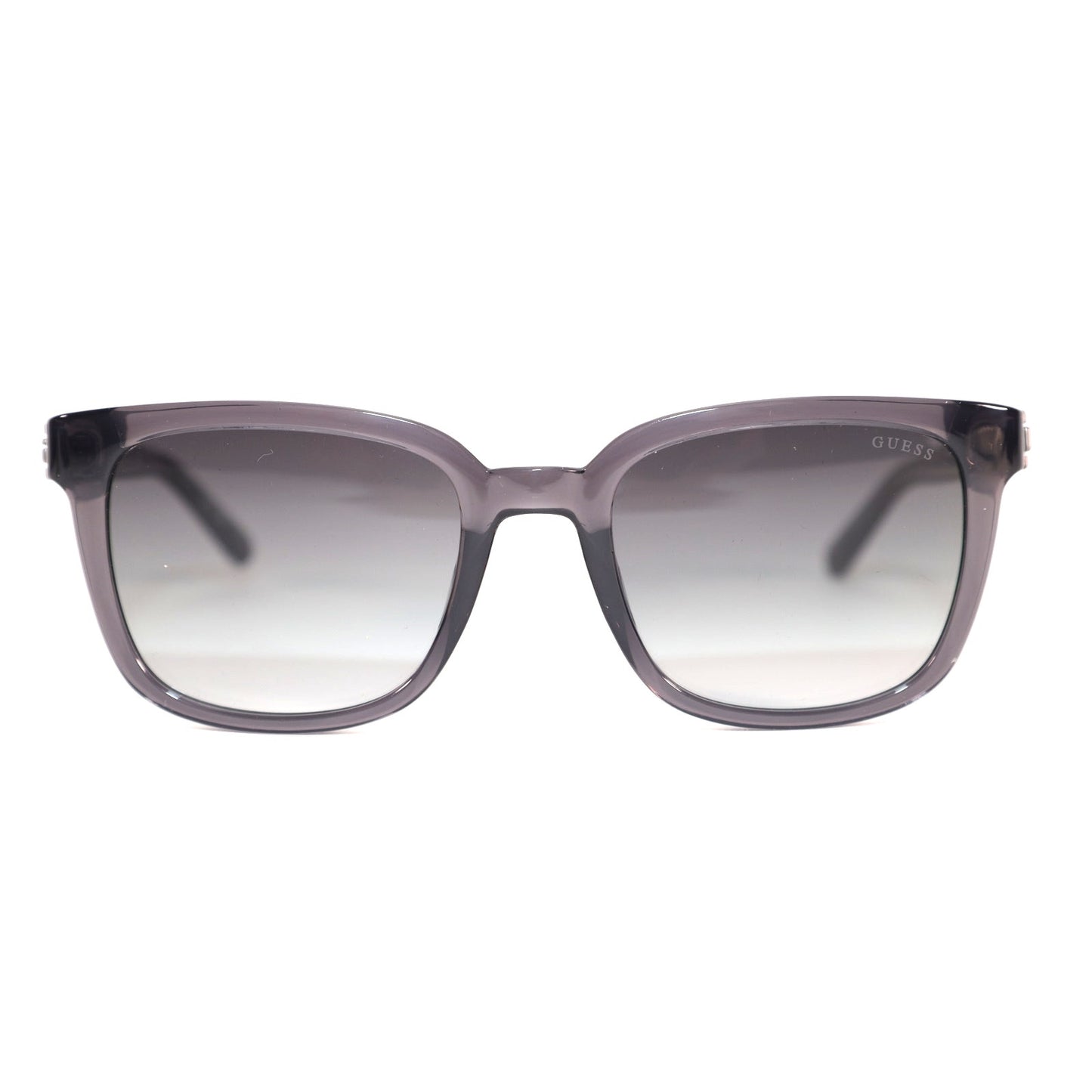 Guess Square Mens Sunglasses - Transparent Grey / Smoke Gradient