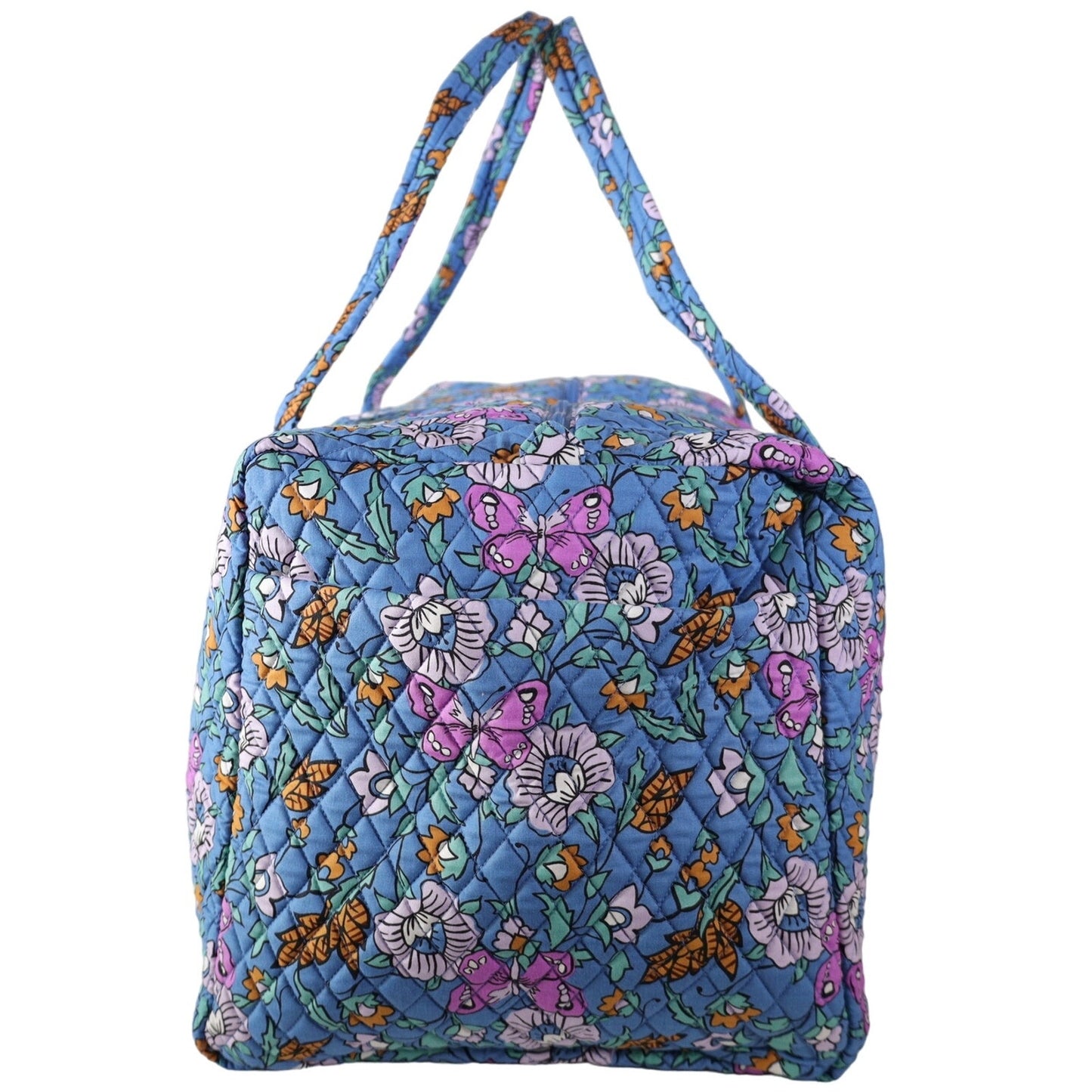 Vera Bradley XL Traveller Quilted Cotton Duffel Bag - Wild Prairie- Blue