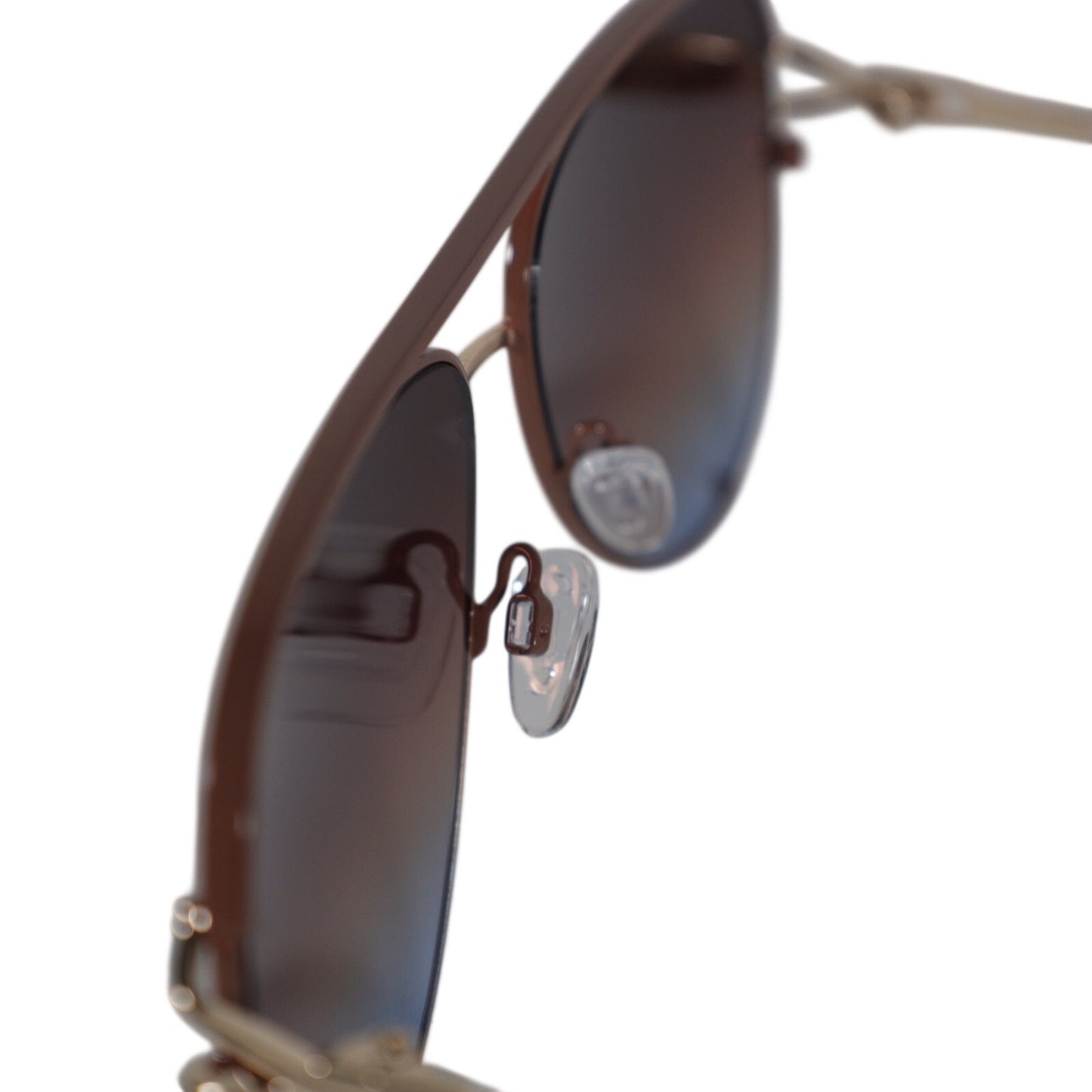 Quay Australia High Key Twist Aviator Sunglasses - Doe / Brown-Blue